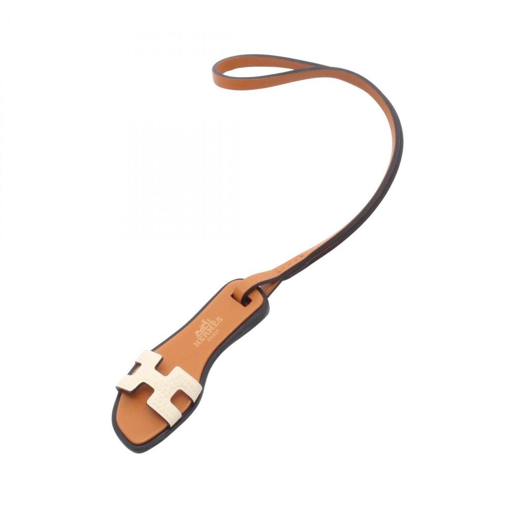 Hermes Oran Nano Natural Sable Nata Charm Accessory, Veau Epsom Leather, Vach...